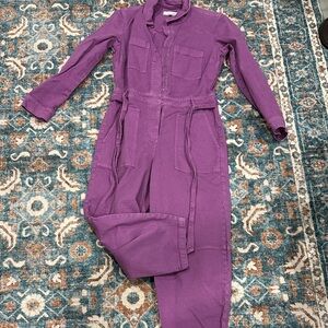 Women's Loft Petite Denim Utility Jumpsuit